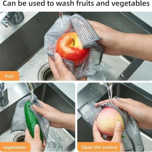 Dish washing Cleaning cloth | Wire Dish washing Rugs for Kitchen Dishes