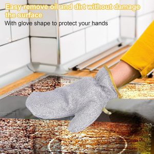 Heavy-Duty Silver Heat-Resistant Oven Mitts – Professional Grade Kitchen Safety (Pair)