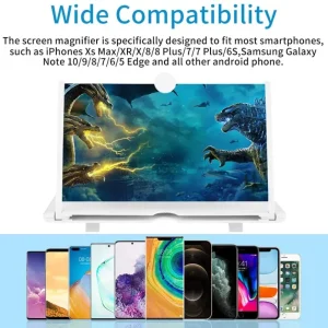 F3 Mobile Screen Magnifier | Enlarged Mobile Screen Amplifier Large Screen Eyes Protection – Size 220x180x9CM (Random Color)