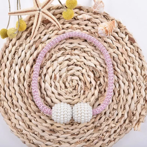 Curtain Buckle Magnetic Clip Bead Curtain Tie back Hanging Ball Curtain (1 pair) – (random color)