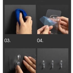 Transparent Sticky Hook | Wall Hooks Self Adhesive Clothes Coat | Door Hanger Towel Key Holder Bathroom Kitchen Storage Sticker Hook