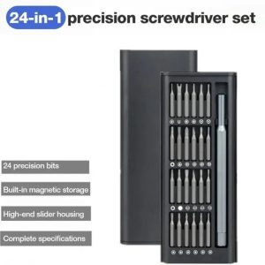 New Style 24-in-1 Precision Manual Tool Set – Professional Interchangeable Multi-Bit Toolkit with Slim Slider Housing